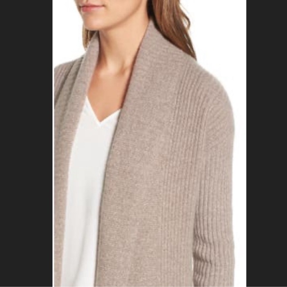 Long Ribbed Cashmere Cardigan - Picture 2 of 11
